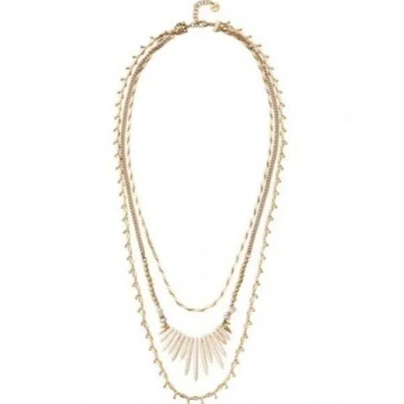 :: Stella & Dot | Versatile Howlite & Gold 5-in-1 Zuni Layering Necklace… - Picture 4 of 16